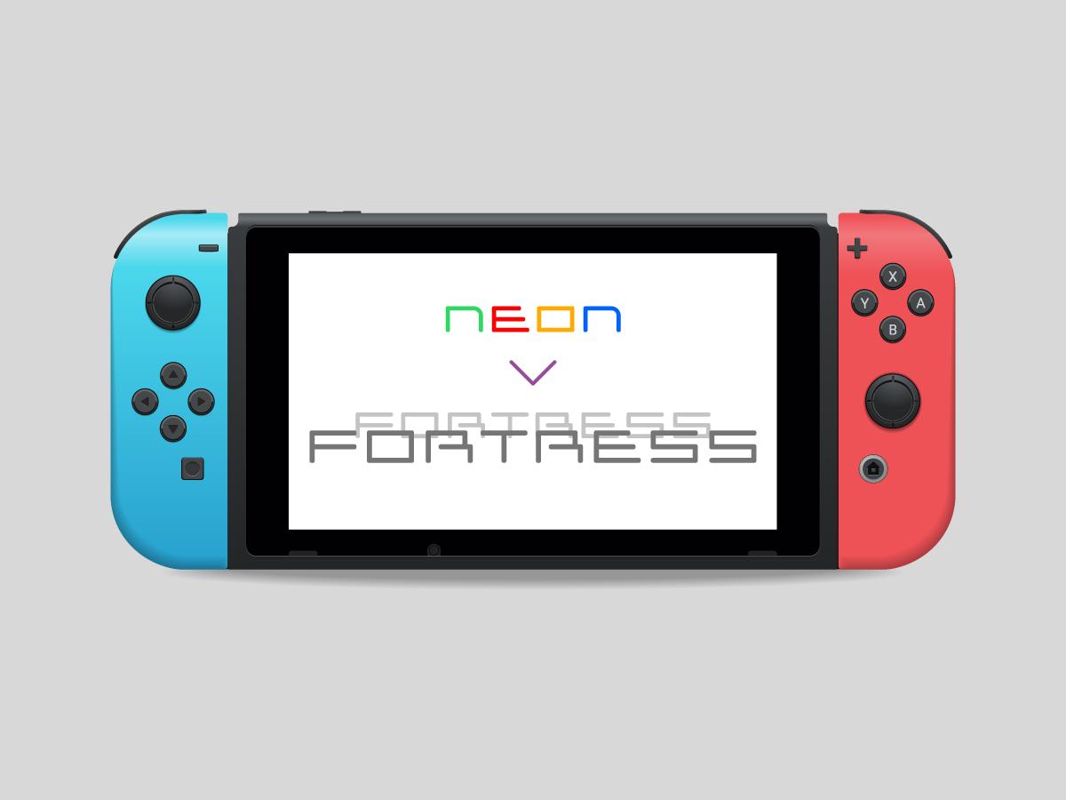 Hand-held video game device featuring Solia Sans display font on screen