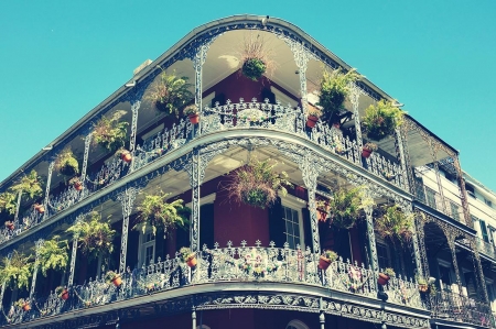 New Orleans Cemetery Hotel Exterior Bourbon St.