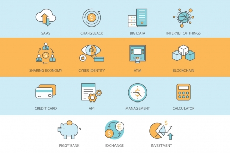 Flat Icons Fintech Freebie