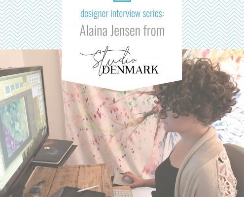Studio Denmark Alaina Jensen sitting at workstation