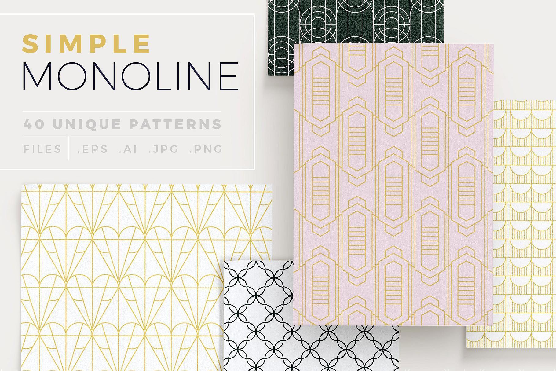 Youandigraphics Simple Monoline Patterns
