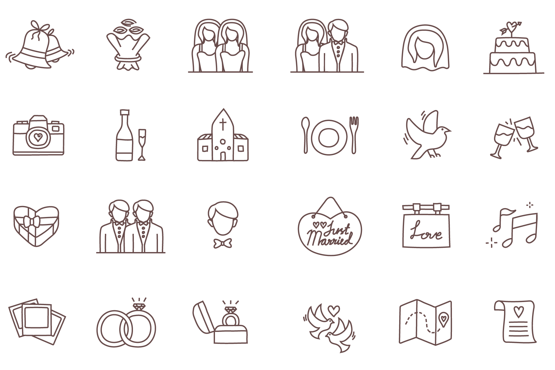 Free Free Wedding Svg Icons 847 SVG PNG EPS DXF File