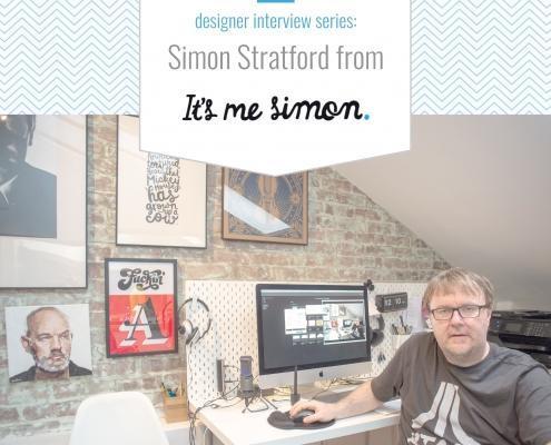 Simon Stratford from It's Me Simon sitting at workstation