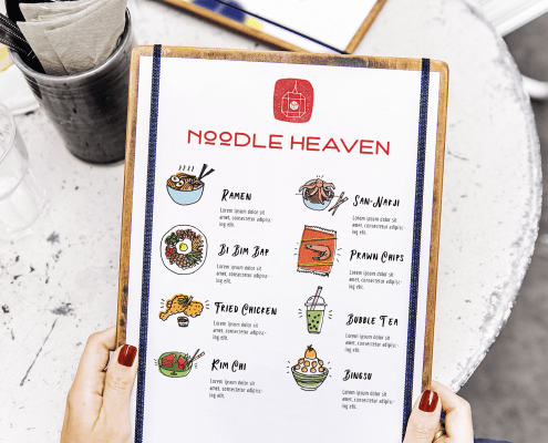 South Korea restaurant menu
