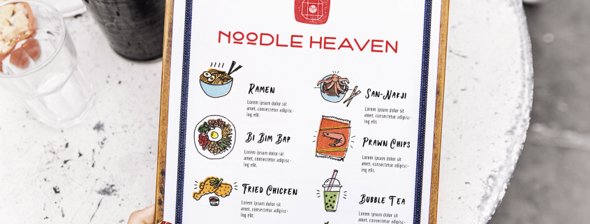 South Korea restaurant menu
