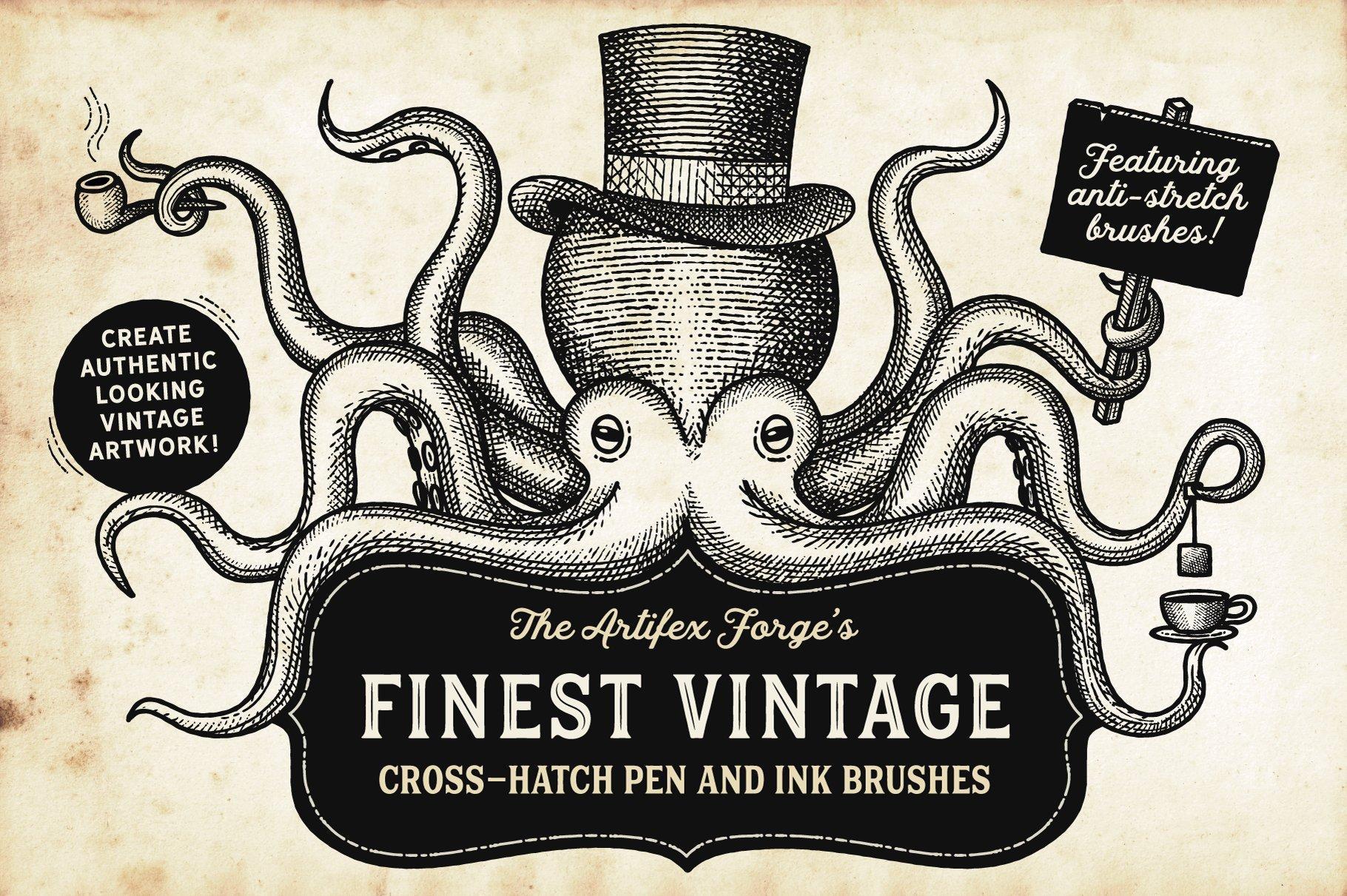 The Artifex Forge Finest Vintage Cross-Hatch Pen and Ink