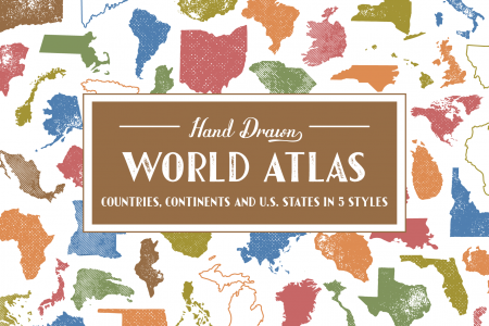 Hand Drawn World Atlas Preview