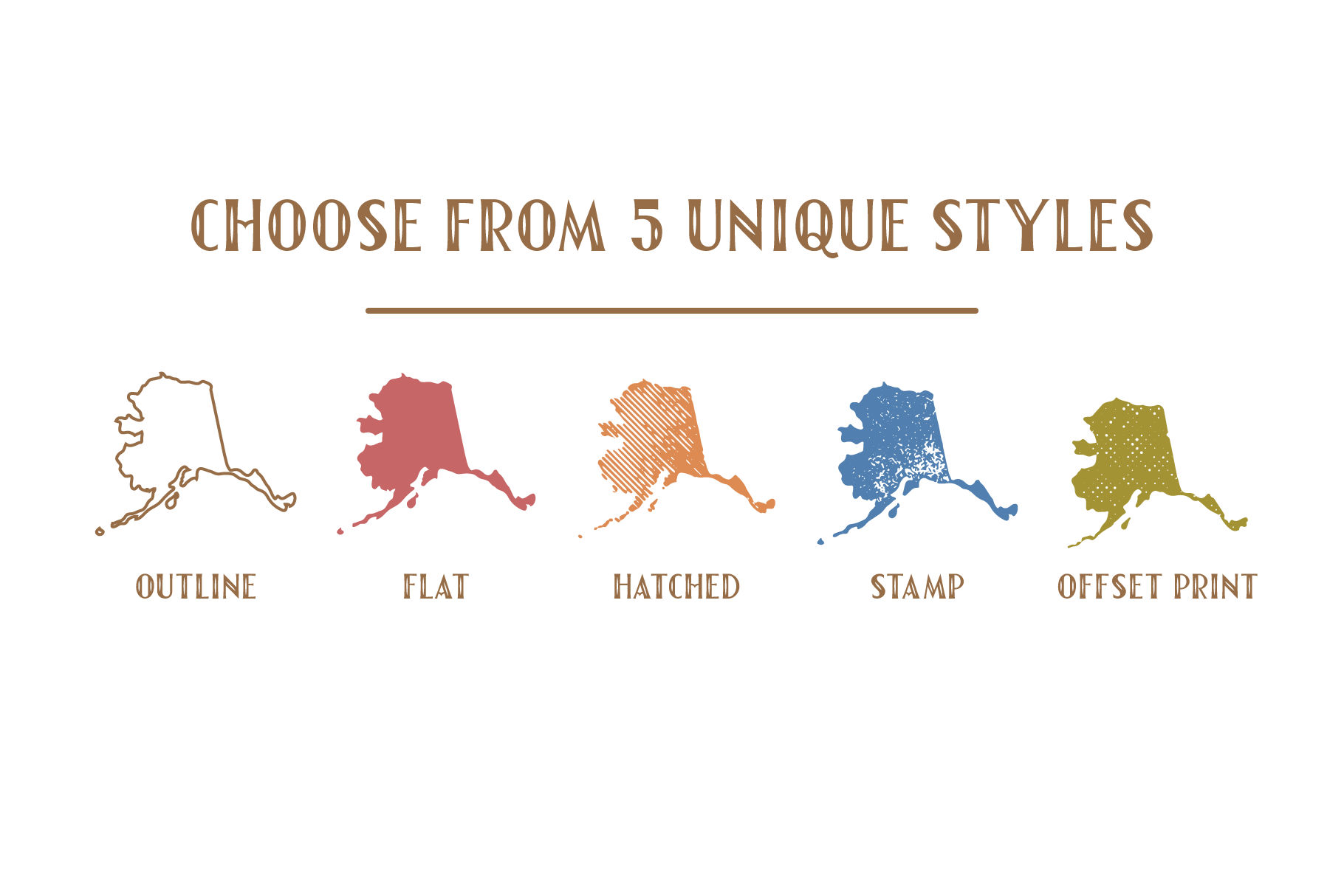 Hand Drawn World Atlas Styles