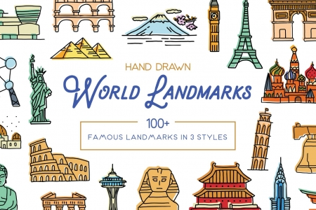 Hand Drawn World Landmarks preview