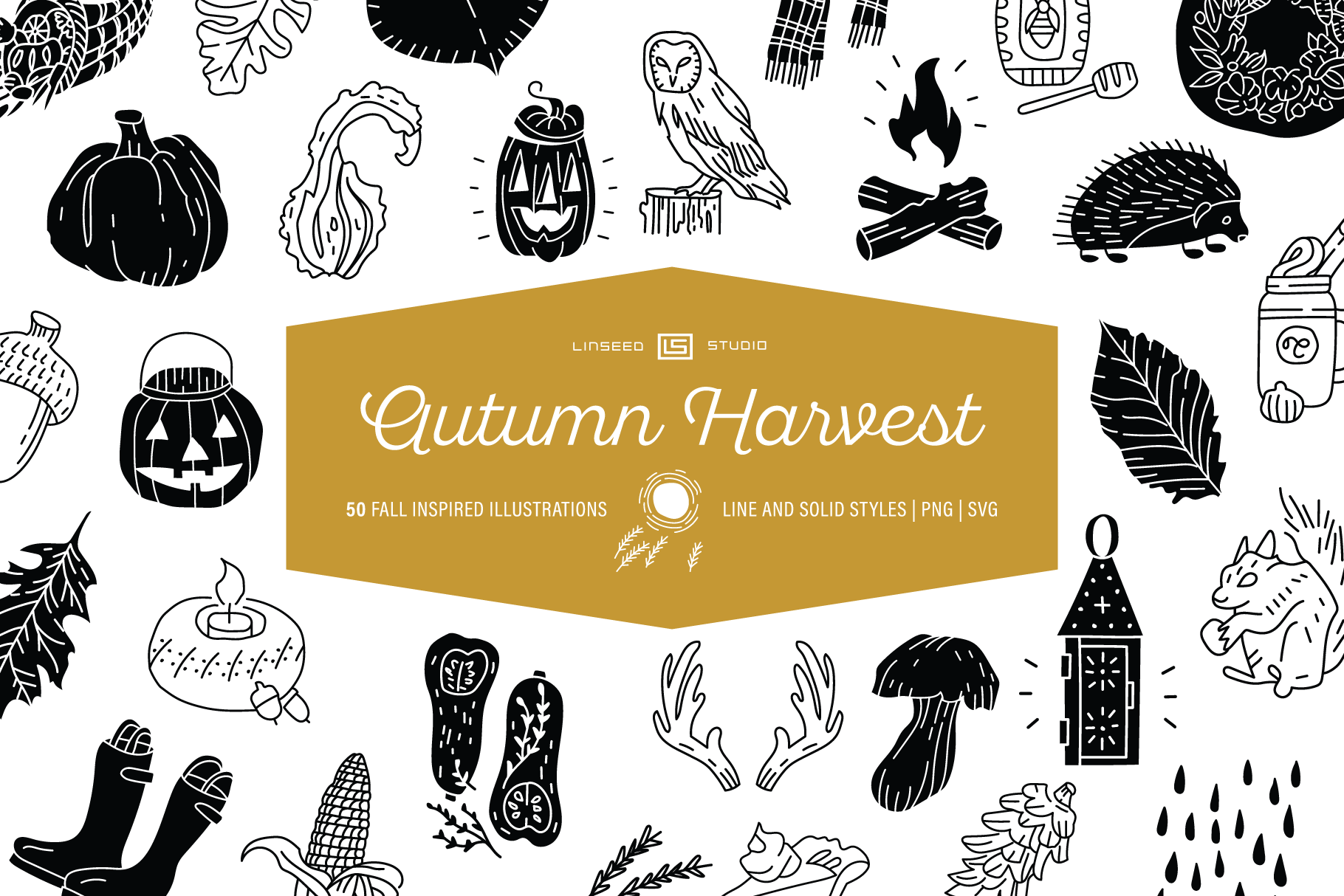 Autumn Harvest Illustration Set