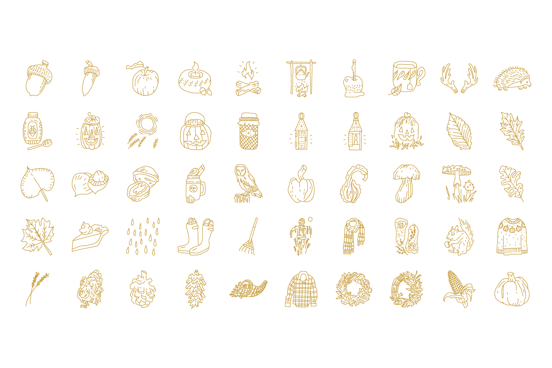 Autumn Harvest Illustration Set - Image 7